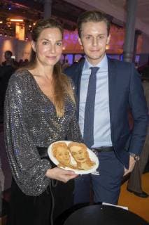 Alexandra Kamp mit Bruder Nicolas Kamp bei der VDZ Publishers Night 2017 in der Telekom Repräsentanz. Berlin, 06.11.2017
