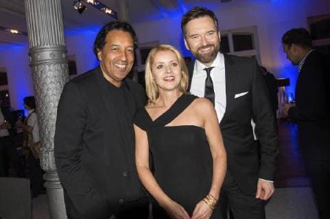 Cherno Jobatey, Astrid Frohloff und Ingo Nommsen bei der VDZ Publishers Night 2017 in der Telekom Repräsentanz. Berlin, 06.11.2017