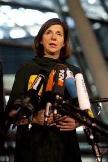Deutschland, Berlin, Bundestag, Sondierungsgespräche zur Regierungsbildung nach der Bundestagswahl 2017 zwischen CDU CSU, FDP und B90 Grüne, Katrin Göring-Eckardt B90 Grüne, 07.11.2017 *** Germany Berlin Bundestag Exploratory talks to Government after the Federal election 2017 between CDU CSU FDP and B90 green Katrin Goering Eckardt B90 green 07 11 2017
