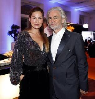 Alexandra Kamp, Dr. Hermann Buehlbecker (Alleininhaber LAMBERTZ) bei Publisher s Night 2017 in der Telekom Hauptstadtrepraesentanz Berlin.