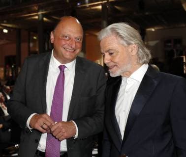 Olaf Glaeseker), Dr. Hermann Buehlbecker (Inhaber LAMBERTZ) bei Publisher s Night 2017 in der Telekom Hauptstadtrepraesentanz Berlin.