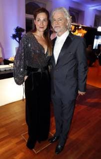 Alexandra Kamp, Dr. Hermann Buehlbecker (Alleininhaber LAMBERTZ) bei Publisher s Night 2017 in der Telekom Hauptstadtrepraesentanz Berlin.