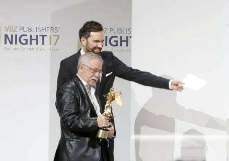 Preistraeger Wolf Biermann bei Publisher s Night 2017 in der Telekom Hauptstadtrepraesentanz Berlin.