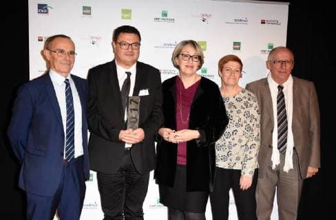 Jean Louis Garcia president apajh Marie Anne Montchamp ancienne diputee Mr Halloumi ville Poitiers NEWS Trophees APAJH 2017 Paris 07 11 2017 FedericoPestellini Panoramic 