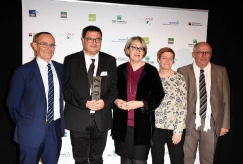 Jean Louis Garcia president apajh Marie Anne Montchamp ancienne diputee Mr Halloumi ville Poitiers NEWS Trophees APAJH 2017 Paris 07 11 2017 FedericoPestellini Panoramic 