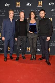 Hannes Jaenicke, Christian Berkel, Ulrike Folkerts und Clemens Schick beim Preview Screening der TV-Dokumentation Guardians of Heritage - Hüter der Geschichte im Bode Museum. Berlin, 07.11.2017
