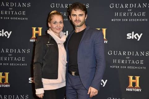 Lenn Kudrjawizki mit Ehefrau Nora beim Preview Screening der TV-Dokumentation Guardians of Heritage - Hüter der Geschichte im Bode Museum. Berlin, 07.11.2017