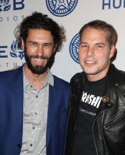 LOS ANGELES CA NOVEMBER 7 Tom Franco Shepard Fairey at Photo Op For Hulu s Obey Giant at the The Theatre at Ace Hotel in Los Angeles California on November 7 2017 Copyright: xFayexSadoux