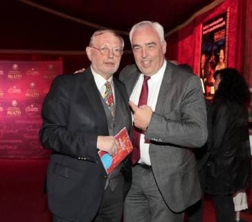 Hans-Peter Wodarz, Hans Reiner Schroeder bei der Palazzo-Premiere Glanz und Gloria im Spiegelpalast in der Hertzallee Bahnhof Zoo Berlin.