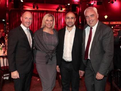 Hans Reiner Schroeder, Arthur Abraham bei der Palazzo-Premiere Glanz und Gloria im Spiegelpalast in der Hertzallee Bahnhof Zoo Berlin.