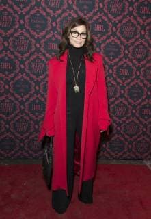 Search Party Staffelpremiere in New York USA: TBS premiere season 2 Search Gina Gershon wearing coat by Christian Siriano attends season 2 premiere of Search Party at Public New York New York United States Public  LevxRadin