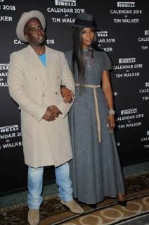 Pirelli Calendar by Tim Walker photocall Naomi Campbell;Sean Combs (Puff Daddy) New York United States  560473