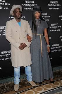 Pirelli Calendar by Tim Walker photocall Naomi Campbell;Sean Combs (Puff Daddy) New York United States  560473