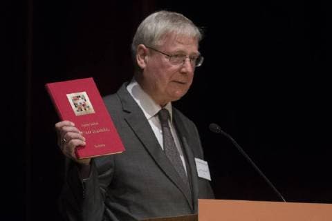 Kulturpreis Deutsche Sprache 2017 Sprecher der Jury, Prof. Dr. Helmut Glück - Der Kulturpreis Deutsche Sprache 2017 wurde am 11.11.2017 im Kongresspalais in Kassel verliehen. Kassel Hessen Deutschland Kongresspalais