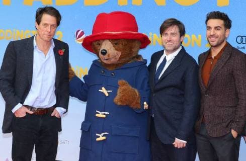 Bilder des Tages Hugh Grant + Regisseur Paul King + Elyas MÕBarek bei der Filmpremiere - Paddington 2 - im Kino Zoo Palast, Zoopalast, in der Hardenbergstrasse 29A, Berlin Copyright imago stock&people GmbH Tinkeres Datum: 12.11.2017 Film Paddington 2