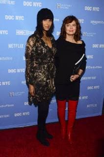 NEW YORK NY NOVEMBER 12 Padma Lakshmi L and Susan Sarandon attend Soufra premiere during 2017 DOC NYC Festival at SVA Theater on November 12 2017 in New York City Copyright: xRaymondxHagansx