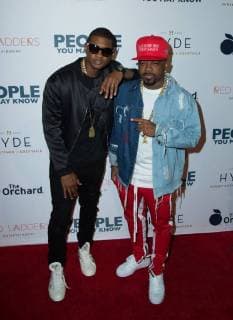 Usher Raymond IV and Jermaine Dupri attend the premiere of The Orchard s People You May Know at the Pacific Theatres The Grove on November 13, 2017 in Los Angeles, California USA 2017 The premiere of The Orchard s People You May Know at the Pacific Theatres The Grove in Los Angeles, California  Copyright: xMSUxStudiox