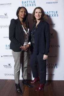 Laura Flessel Ministre des Sports Valerie Fignon CELEBRITES Avant Premiere Battle of the Sexes Paris 14 11 2017 JBAutissier Panoramic 