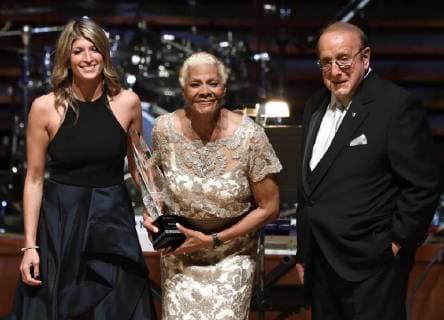 November 14, 2017 - Philadelphia, Pennsylvania, U.S - Board Chair, NINA C TINARI SCHULSON, and CLIVE DAVIS, presents DIONNE WARWICK, with the 2017 Marian Anderson Award at the Marian Anderson Award Gala held at the Kimmel Center in Philadelphia PA The Marian Anderson Award was created to honor and celebrate world-renowned artists for their artistic work and talents, as well as their philanthropic contributions to society. It is named in memory of culture-changing vocalist and distinguished Philadelphian, Marian Anderson. Philadelphia U.S. - ZUMArf1_ 20171114_zaf_rf1_020 Copyright: xRickyxFitchettx