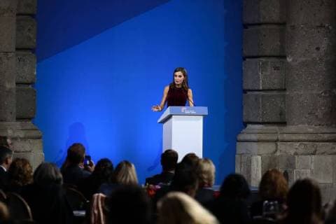 November 14, 2017 - EUM20171114SAL10.JPG.CIUDAD DE MEXICO HealthSalud-Cancer.- La reina de Espana, Letizia Ortiz, en la Cumbre Mundial de Lideres del Cancer (World Cancer Leaders Summit), 14 de noviembre de 2017. Foto: Agencia EL UNIVERSALAlejandro AcostaJMA.  - ZUMAu78_ 20171114_zaf_u78_110 Copyright: xElxUniversalx