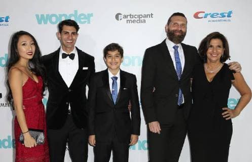 WESTWOOD CA NOVEMBER 14 R J Palacio Family at Premiere Of Lionsgate s Wonder on November 14 2017 at the Regency Village Theatre in Westwood California Copyright: xFayexSadoux