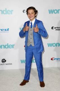 WESTWOOD CA NOVEMBER 14 Noah Jupe at Premiere Of Lionsgate s Wonder on November 14 2017 at the Regency Village Theatre in Westwood California Copyright: xFayexSadoux