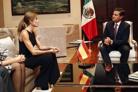 Königin Leitzia von Spanien besucht Präsident Enrique Pena Nieto im Rahmen ihres Mexiko-Besuchs in der Präsidenteresidenz Los Pinos. Mexiko-Stadt, 14.11.2017 Letizia von Spanien, Enrique Pena Nieto