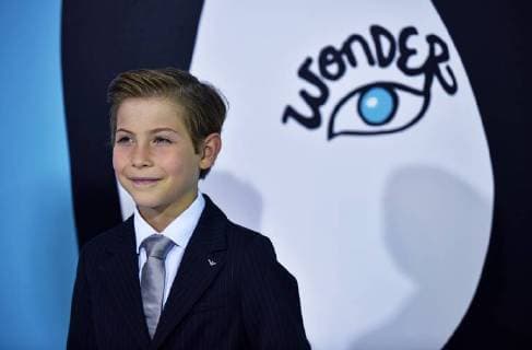 Jacob Tremblay arrives for the premiere of Wonder at the Regency Village Theatre in Los Angeles on November 14, 2017.  LAP2017111411 CHRISTINExCHEW