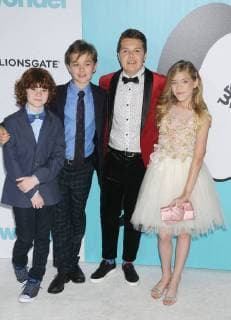 November 14, 2017 - Los Angeles, California, United States - November 14h 2017 - Los Angeles, California USA - Actor KYLE BREITKOPF, Actor JAMES HUGHES, Actor TY CONSIGLIO, ELLE MCKINNON at the Wonder Premiere held at the Regency Theater Westwood , Los Angeles CA. Los Angeles United States - ZUMAf05_ 20171114_zaf_f05_047 Copyright: xPaulxFentonx