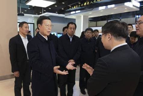 (171115) -- HARBIN, Nov. 15, 2017 -- Chinese Vice Premier Zhang Gaoli visits Industrial Technology Research Institute of Heilongjiang Province in Harbin, capital of northeast China s Heilongjiang Province, Nov. 14, 2017. Zhang paid a visit to state-owned enterprises (SOEs) in northeast China s Heilongjiang Province from Nov. 14 to 15. ) (zhs) CHINA-HEILONGJIANG-ZHANG GAOLI-VISIT (CN) GaoxJie 