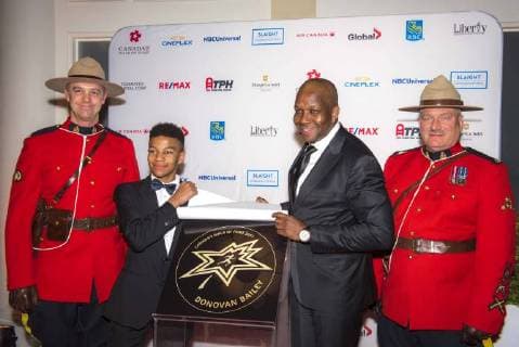 November 15, 2017 - Toronto, Ontario, Canada - Donovan Bailey attends 2017 Canada s Walk of Fame at The Liberty Grand on November 15, 2017 in Toronto, Canada Toronto Canada - ZUMAm154 20171115_zap_m154_008 Copyright: xAngelxMarchinix
