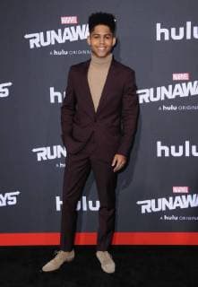 November 16, 2017 - Westwood, CA, U.S. - 16 November 2017 - Westwood, California - Rhenzy Feliz. Premiere Of Hulu s Marvel s Runaways held at Regency Village Theater in Westwood. Photo Credit: AdMedia Westwood U.S. - ZUMAa123 20171116_zaa_a123_293 Copyright: xBirdiexThompsonx