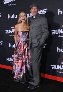 November 16, 2017 - Westwood, CA, U.S. - 16 November 2017 - Westwood, California - Annie Wersching, Julian McMahon. Premiere Of Hulu s Marvel s Runaways held at Regency Village Theater in Westwood. Photo Credit: AdMedia Westwood U.S. - ZUMAa123 20171116_zaa_a123_330 Copyright: xBirdiexThompsonx