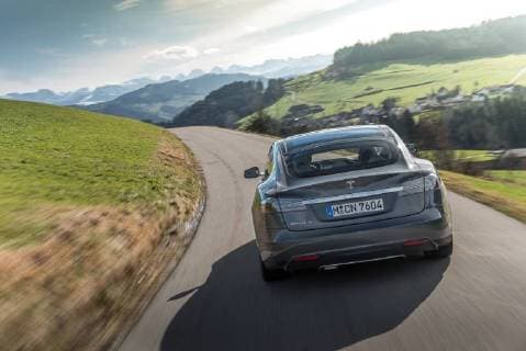 December 4, 2016 - California, U.S. - The Tesla Model S is a full-sized all-electric five-door, luxury liftback, produced by Tesla, Inc., and introduced on 22 June 2012. It scored a perfect 5.0 NHTSA automobile safety rating. The EPA official range for the 2017 Model S 100D, which is equipped with a 100ÊkWh (360ÊMJ) battery pack, is 341 miles, higher than any other electric car. U.S. - ZUMAz03_ 20161204_shd_z03_761 Copyright: xTeslaxMotorsx