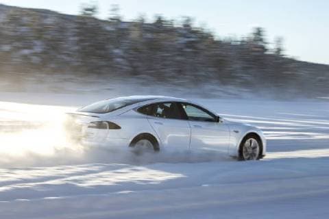 December 4, 2016 - California, U.S. - The Tesla Model S is a full-sized all-electric five-door, luxury liftback, produced by Tesla, Inc., and introduced on 22 June 2012. It scored a perfect 5.0 NHTSA automobile safety rating. The EPA official range for the 2017 Model S 100D, which is equipped with a 100ÊkWh (360ÊMJ) battery pack, is 341 miles, higher than any other electric car. U.S. - ZUMAz03_ 20161204_shd_z03_765 Copyright: xTeslaxMotorsx