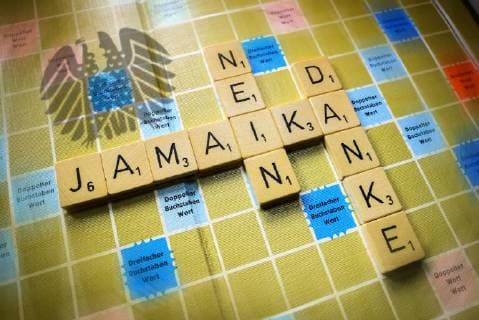 Bilder des Tages Buchstaben bilden die WÃ¶rter Jamaika, nein und danke, Symbolfoto fÃ¼r das Scheitern der Jamaika-GesprÃ¤che