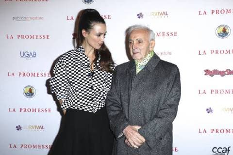 The Promise - La Promesse Premiere at Publicis Champs Elysees on November 21, 2017 in Paris Charles Aznavour;Charlotte Le Bon Paris France  562490