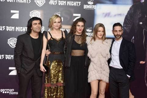 Fatih Akin, Diane Kruger, Samia Changrin, Hanna Hilsdorf und Denis Moschitto bei der Premiere des Kinofilms Aus dem Nichts im Cinemaxx am Dammtor. Hamburg, 21.11.2017