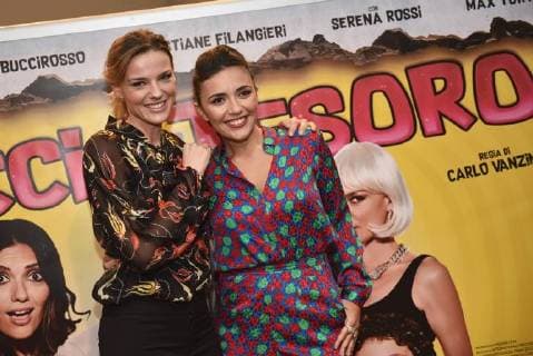 Italy: Photocall of Caccia Al Tesoro Italian actresses Christiane Filangieri (L) and Serena Rossi (R) during the photocall of the Italian film Caccia al Tesoro directed by Carlo Vanzina Napoli Italy Cinema Metropolitan  PaolaxVisone
