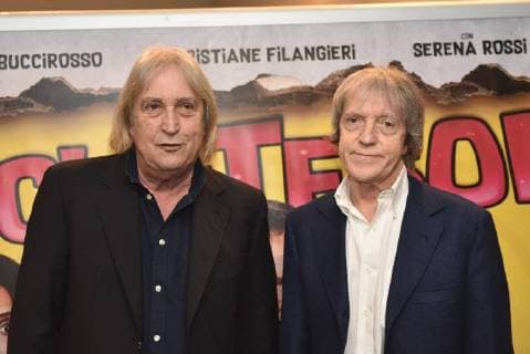 Italy: Photocall of Caccia Al Tesoro Enrico Vanzina (L) and (R) Carlo Vanzina during photocall of the Italian film Caccia al Tesoro directed by Carlo Vanzina Napoli Italy Cinema Metropolitan  PaolaxVisone