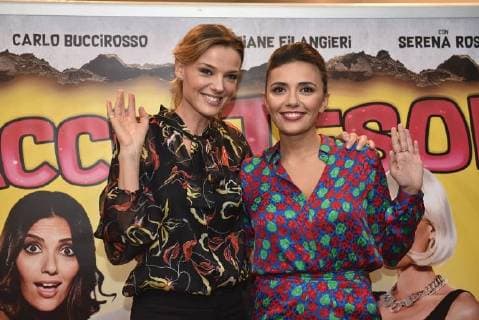 Italy: Photocall of Caccia Al Tesoro Italian actresses Christiane Filangieri (L) and Serena Rossi (R) during the photocall of the Italian film Caccia al Tesoro directed by Carlo Vanzina Napoli Italy Cinema Metropolitan  PaolaxVisone