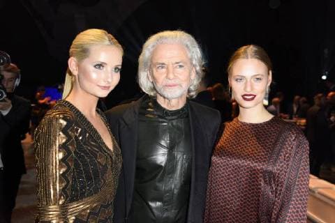Anna Hiltrop, Hermann Buehlbecker, Cosima Auermann bei der Präsentation des Lambertz Fine Art Kalenders 2018 im Friedrichstadtpalast in Berlin am 22.11.2017