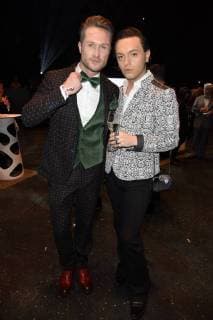 Nico Schwanz, Julian F. M. Stoeckel bei der Präsentation des Lambertz Fine Art Kalenders 2018 im Friedrichstadtpalast in Berlin am 22.11.2017