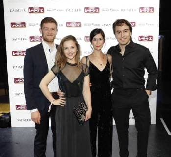 Jonas Jerusalem, Marija Mauer, Tanja Lehmann, Luis Filippo bei der LAMBERTZ-Fine Art-Kalenderpraesentation im Friedrichstadtpalast Berlin.