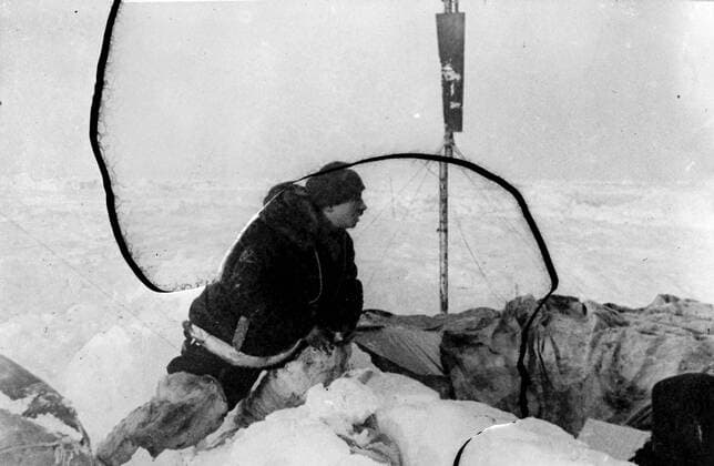 First, an exclusive pictures of the rescue of the North Pole expedition from their ice floe. These pictures, which had just arrived in London, the first (and exclusive) pictures of the rescue of the four Russian scientists and their dog, Jolly, from the small ice floe after they had drifted for nine months from the North Pole towards the coast of Greenland. The scientists, Ivan Papanin (leader), Ernest Krenkel (radio operator), Pyotr Shirshov (Marine biologist), Eugene Federov (astronomer), were taken from the ice camp by the Soviet icebreakers Taimir and Murman as the ice was crumbling beneath them and they were in grave danger. The first to reach the camp was Gennady Vlasov, the airman of the rescue expedition, who landed his plane on the ice. As these pictures show, the scientists seem to be in excellent physical condition and  UnitedArchivesEU053561