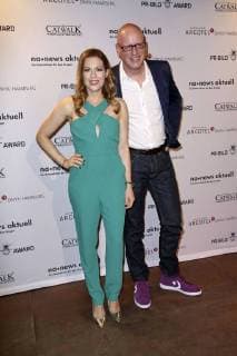 Jule Gölsdorf und Jens Petersen beim PR-Bild Award 2017 im Gruenspan. Hamburg, 23.11.2017