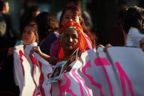 November 26, 2017 - Mexico City, Mexico - Women march marking the International Day for the Elimination of Violence against Women, in Mexico City, Saturday, Nov. 25, 2017. They are demanding justice in the face of the many missing and murder cases against women, that have not been resolved by Mexican authorities. Mexico City Mexico  - ZUMAn230 20171126_zaa_n230_001 Copyright: xEmilioxEspejelx