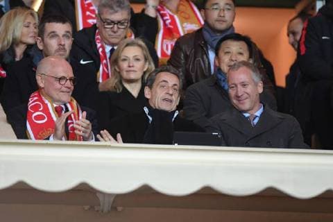 Nicolas Sarkozy - Vadim Vasilyev - Monaco vs Paris SG CELEBRITES : Monaco vs Paris SG - Ligue 1 Conforama - 26 11 2017 lioneLURMAN PANORAMIC 