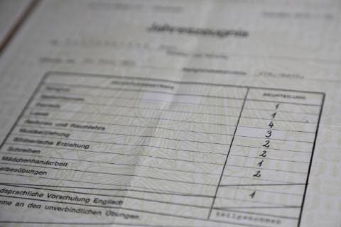 Zeugnis, Noten, Schule Bildungsreform, Schulnote, Beurteilung