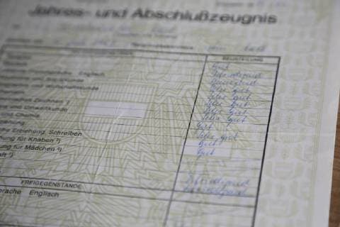 Zeugnis, Noten, Schule Bildungsreform, Schulnote, Beurteilung